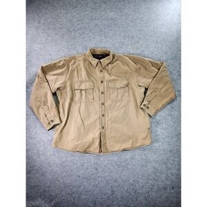 Vintage Arrow Shacket Mens‎ XL Beige Jacket Button Up Fleece Lined Workwear